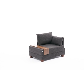 Křeslo ASPASIA, pravé, antracit