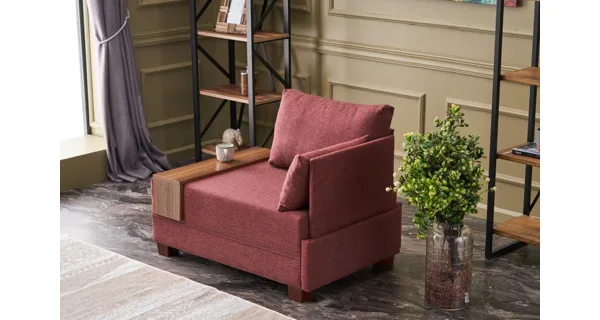 Křeslo ASPASIA, pravé, claret červená