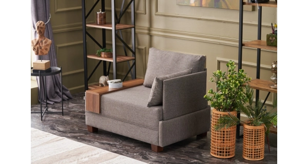 Křeslo ASPASIA, pravé, hnědá