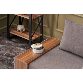 Křeslo ASPASIA, pravé, hnědá