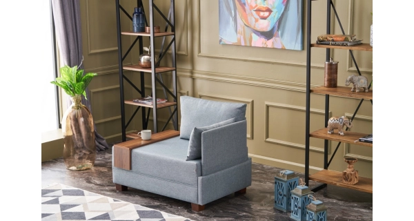 Křeslo ASPASIA, pravé, modrá