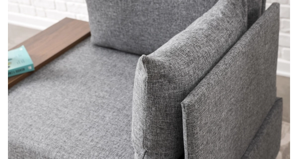 Křeslo ASPASIA, pravé, šedá