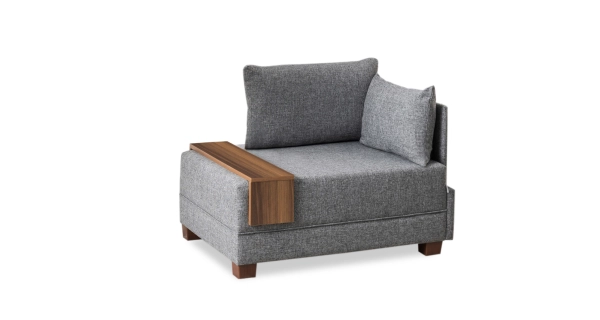 Křeslo ASPASIA, pravé, šedá