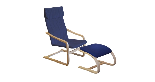 Křeslo BELLECOTE natural, modré