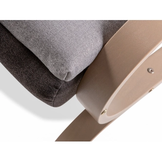 Křeslo BUKHAN, béžová látka/hnědá látka