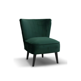 Křeslo CHADA s taburetem, zelená