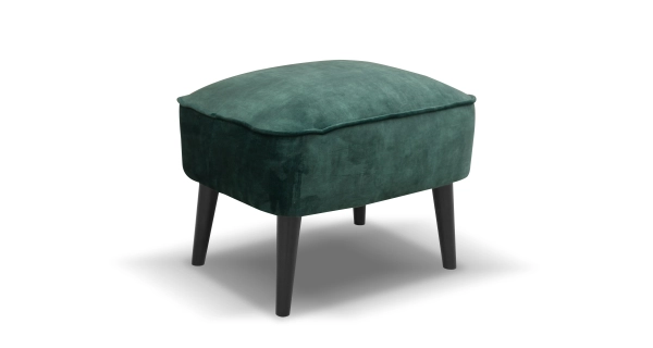 Křeslo CHADA s taburetem, zelená