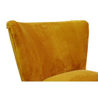 Křeslo CHADA s taburetem, žlutá