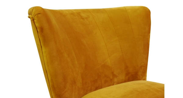 Křeslo CHADA s taburetem, žlutá