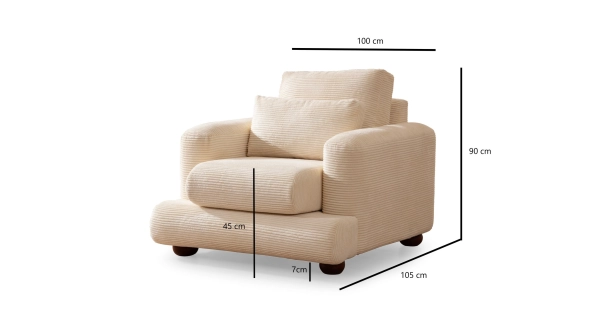 Křeslo DRINOR, béžová