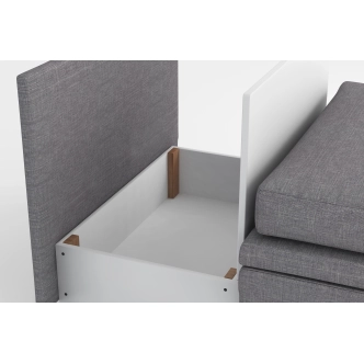 Křeslo ELPENOR, černá látka/látka potisk graffiti