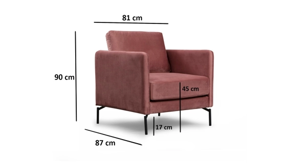 Křeslo FENLOR, růžová