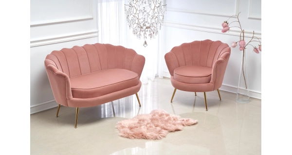Křeslo GAROWOL, světle růžová