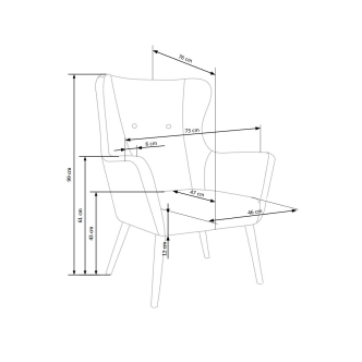 Křeslo GESNER, modrá