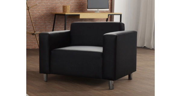 Křeslo GIDEON 1, černá ekokůže