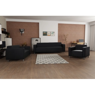 Křeslo GIDEON 1, černá ekokůže