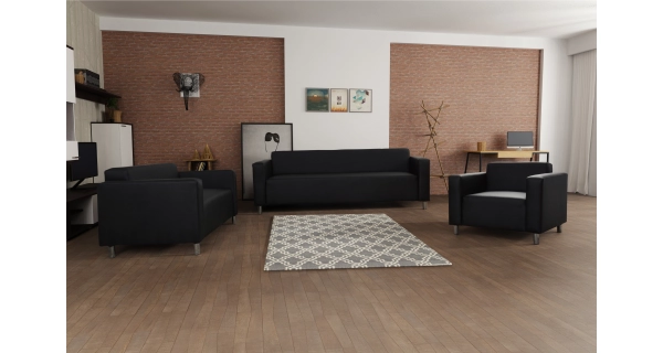 Křeslo GIDEON 1, černá ekokůže