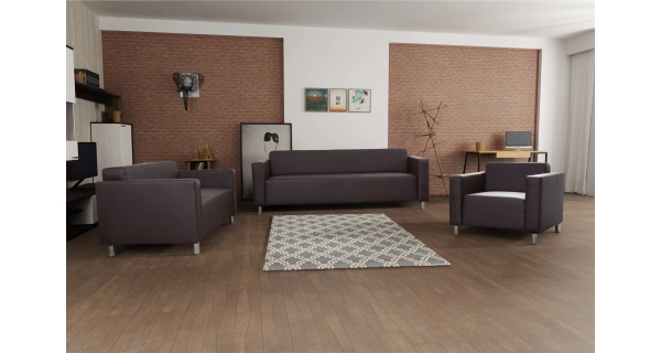 Křeslo GIDEON 2, tmavě hnědá ekokůže