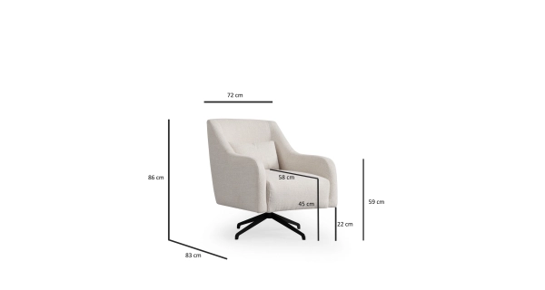 Křeslo GRIMLOR, bílá