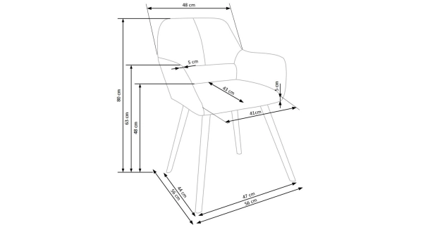 Křeslo HEMPEL, šedá