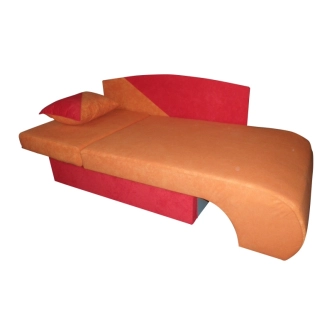 Křeslo JUJUBA, oranžová/červená, levá