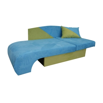 Křeslo JUJUBA, pravá, modrá/zelená