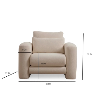 Křeslo KALVEL, krémová