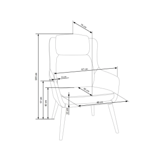 Křeslo KANAMARU, béžová/hnědá