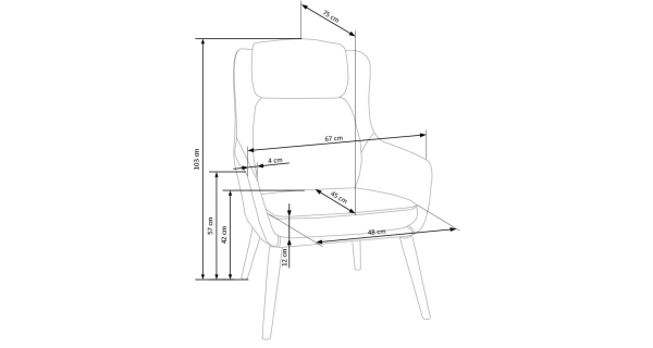Křeslo KANAMARU, béžová/hnědá