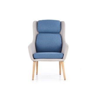 Křeslo KANAMARU, světle šedá/modrá