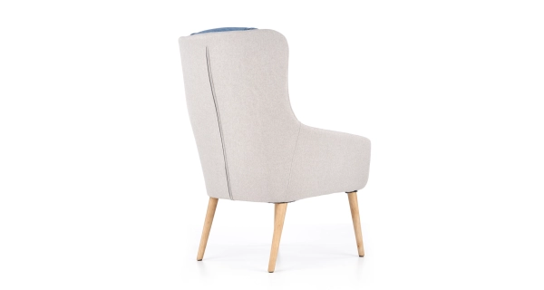 Křeslo KANAMARU, světle šedá/modrá