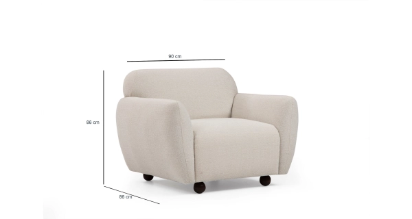 Křeslo MALMIR, krémová