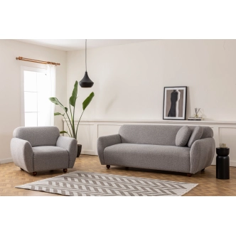 Křeslo MALMIR, světle šedá