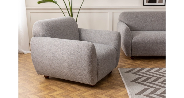 Křeslo MALMIR, světle šedá