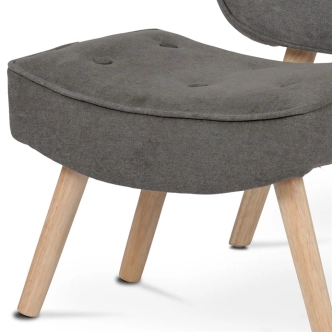 Křeslo MELGAR s podnožkou, hnědá látka