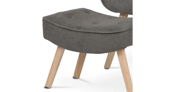 Křeslo MELGAR s podnožkou, hnědá látka