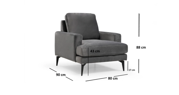 Křeslo MERLINOR, antracit