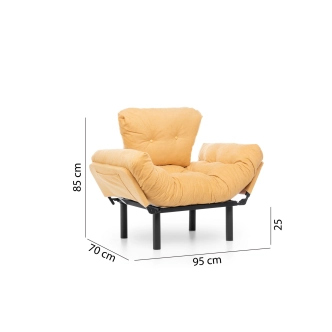 Křeslo NALDAL, hořčicová