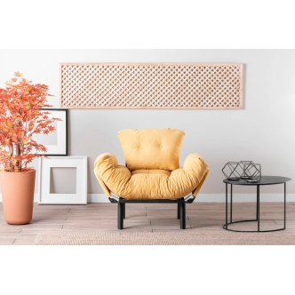 Křeslo NALDAL, hořčicová