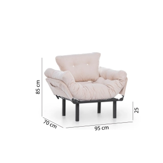 Křeslo NALDAL, krémová