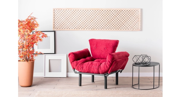 Křeslo NALDAL, vínově červená