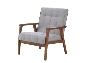 Křeslo PALAVAN, světle šedá/ořech