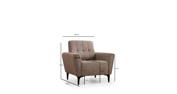 Křeslo REMLIS, světle hnědá