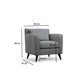 Křeslo REMMIR, černá/bílá