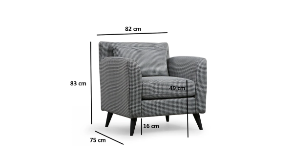 Křeslo REMMIR, černá/bílá