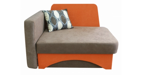 Křeslo rozkládací GIPSON, levé, hnědá/oranžová