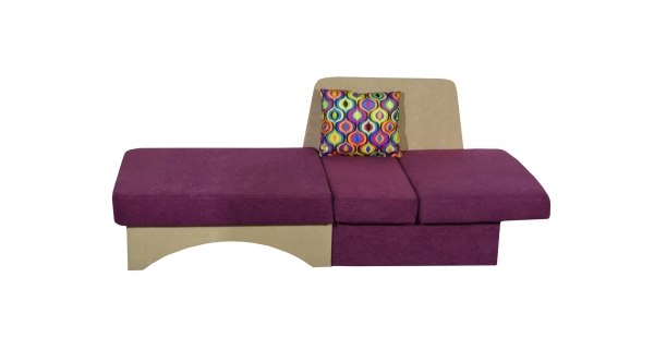 Křeslo rozkládací GIPSON, pravé, fialová/béžová