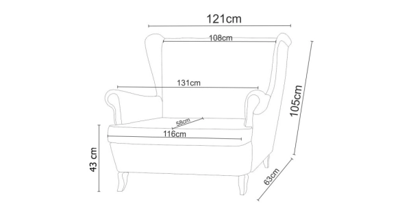 Křeslo SIMUL 2, modrá