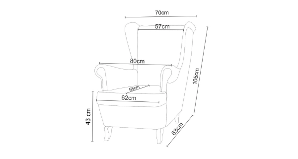 Křeslo SIMUL, hnědá