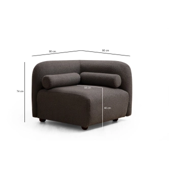 Křeslo TELGAR, tmavě šedá